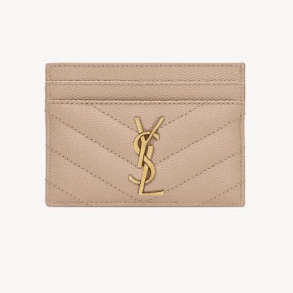 CASSANDRE MATELASSÉ CARD CASE IN GRAIN DE POUDRE LEATHER